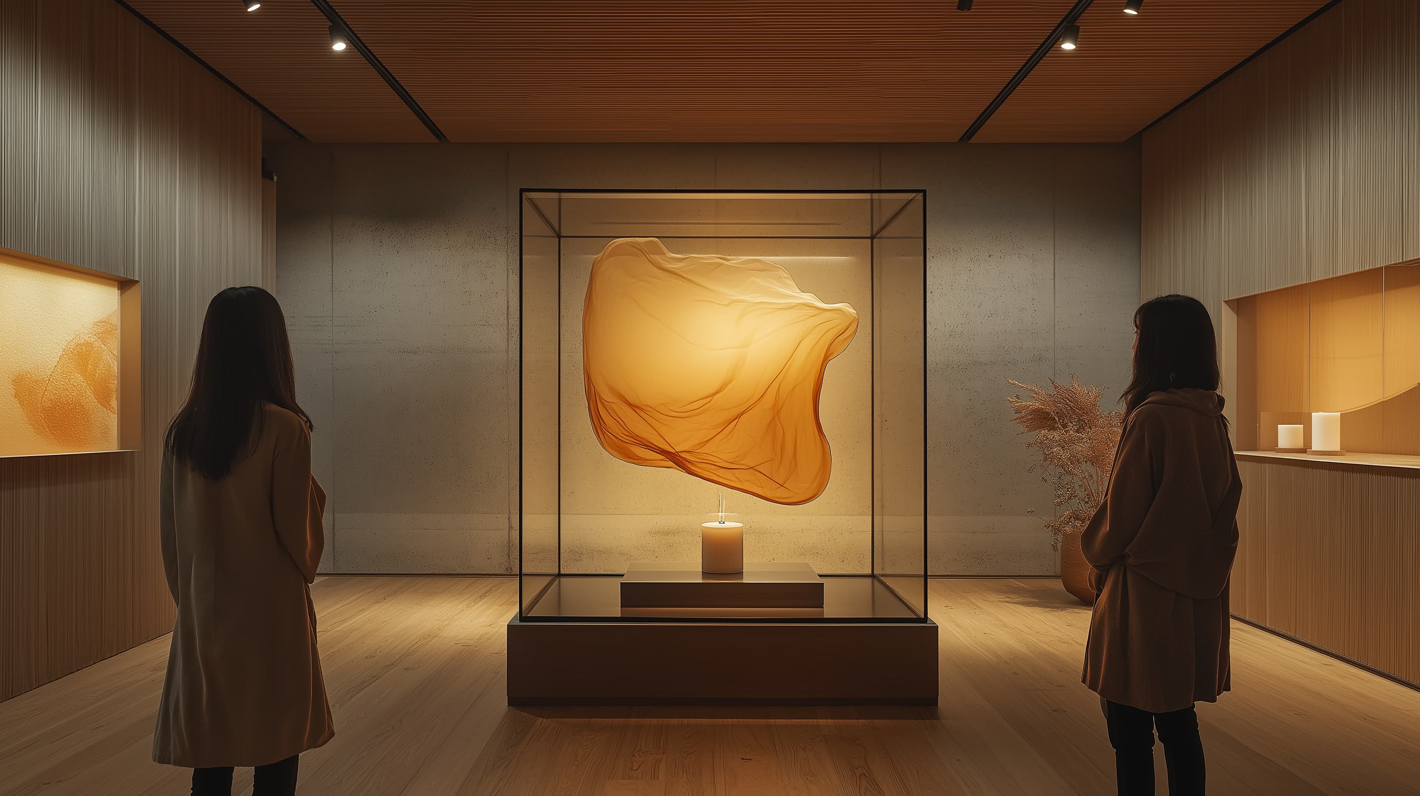 Mockup vitrine de galeria — Zenara